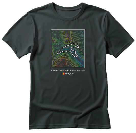 Topographical Formula 1 Circuit Shirts